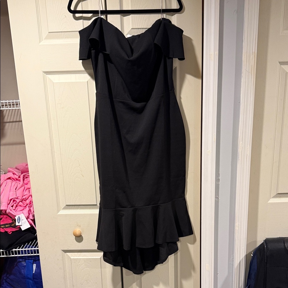 Bailey Blue Black Strapless Dress